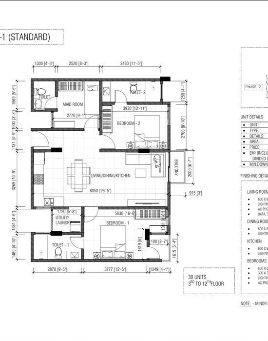 3 rooms apartment from Hulhumale-1, Mvr23,500